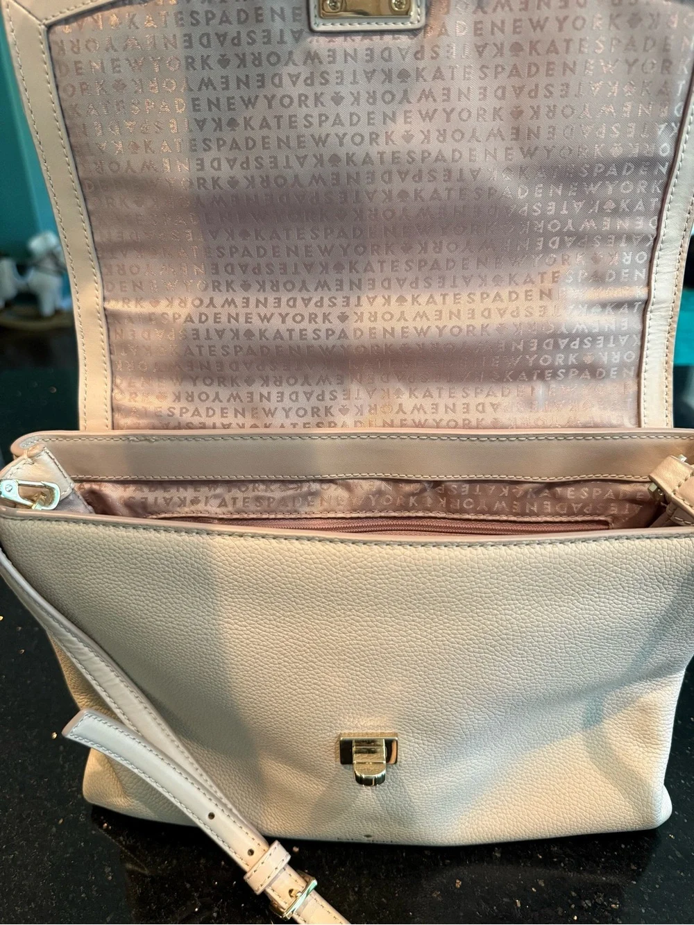 kate spade Pale Pink Pearl-Studded Top-Handle Satchel